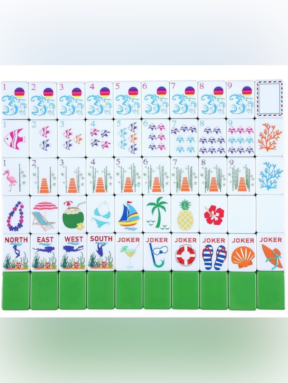 American Mahjong Summer Mahjong Tile Set